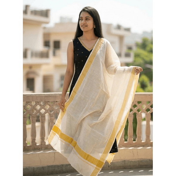 Kerala Kasavu Kurti Set - image 2
