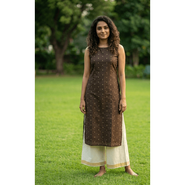Kasavu Kurti Palazzo Set