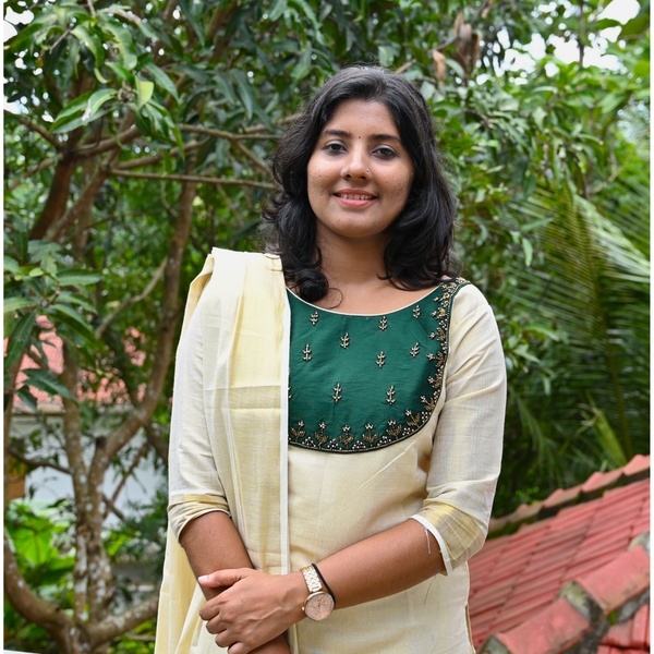 Onam Special Kerala Kasavu Stitched Salwar Set - image 4