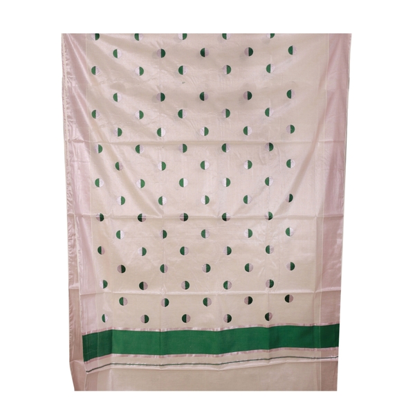 Pholka Dots Rose Gold Kerala Tissue Saree thumbnail 3