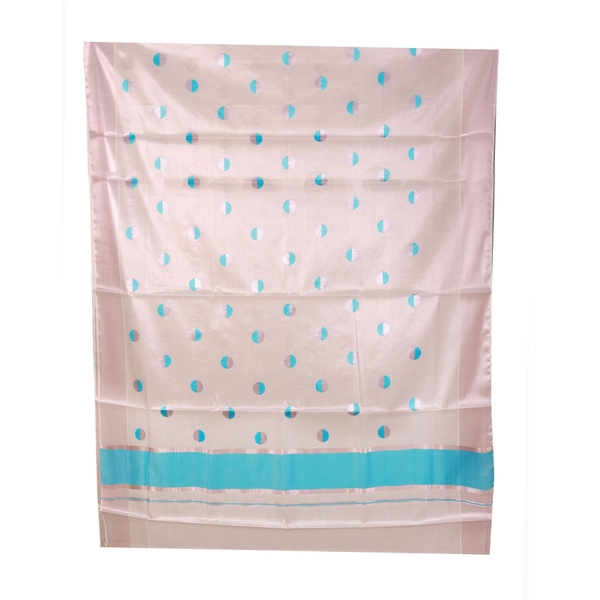 Pholka Dots Rose Gold Kerala Tissue Saree  thumbnail 3