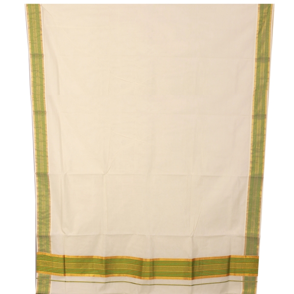 Elegant Kerala Saree With Elegant Woven Border - image 3