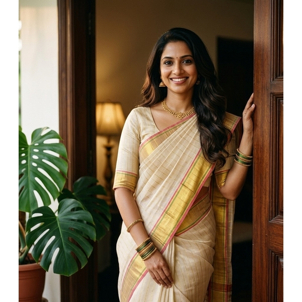 Jacquard Festive Kerala Saree