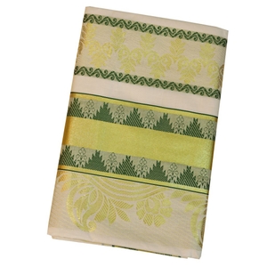 Traditional Kerala Saree With Temple Work