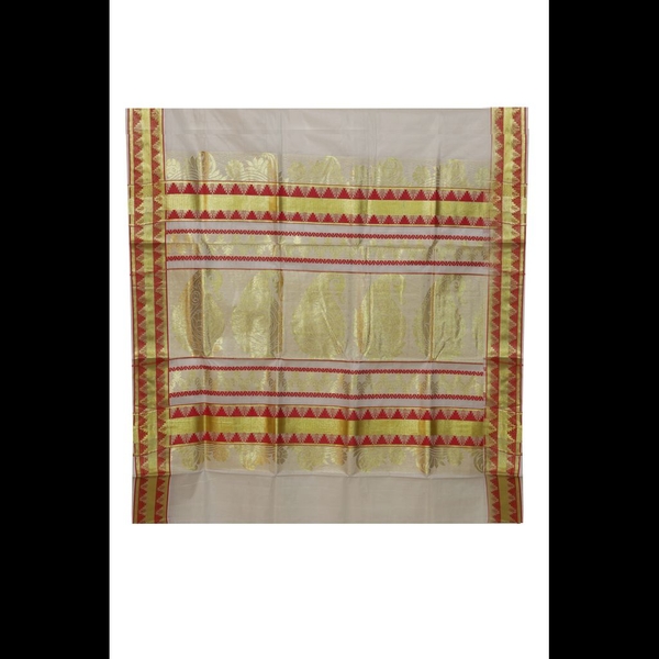 Traditional Kerala Saree With Temple Work - image 3