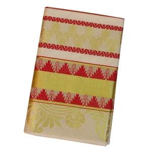 Traditional Kerala Saree With Temple Work