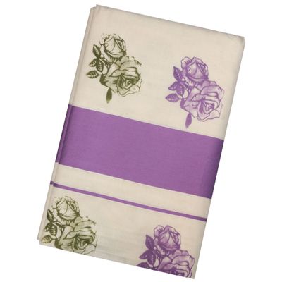Cotton Kerala Saree With Floral Prints