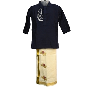 Boys Dhoti With Dumbo Embroidery