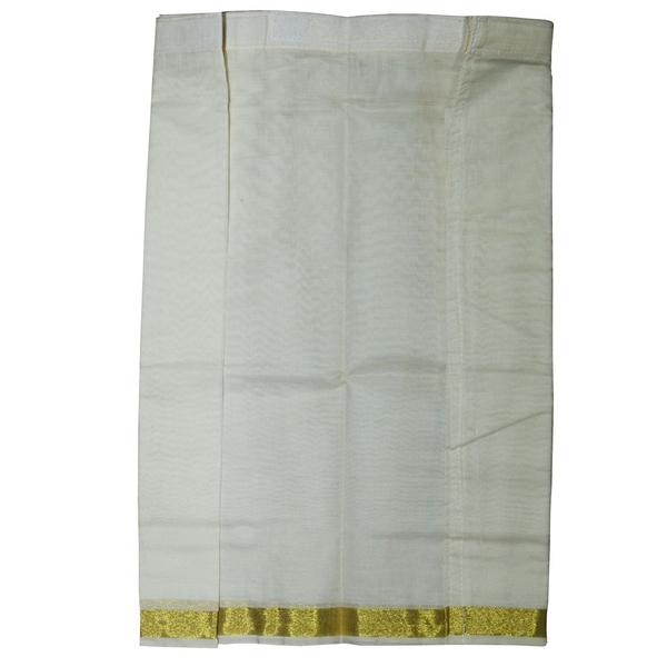 Golden Kasavu Velcro Dhoti thumbnail 4