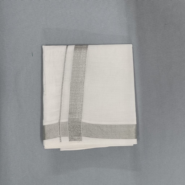 Silver Border Velcro Dhoti - image 2