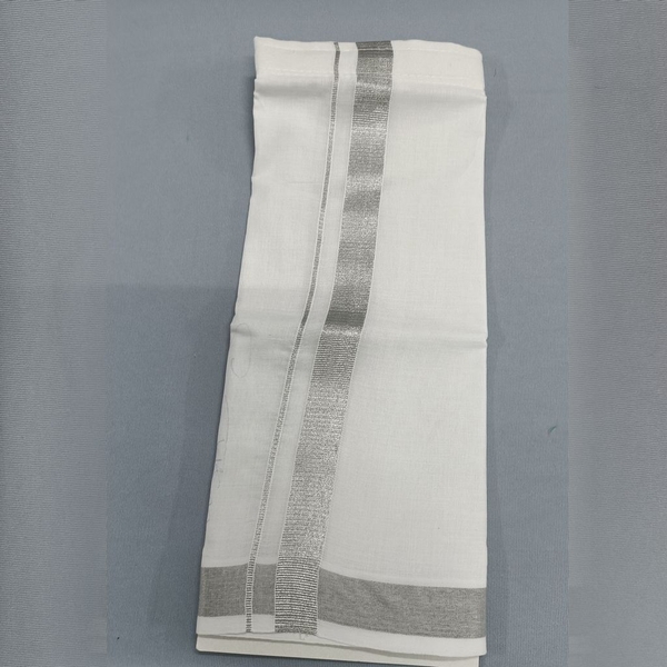 Silver Border Velcro Dhoti thumbnail 3