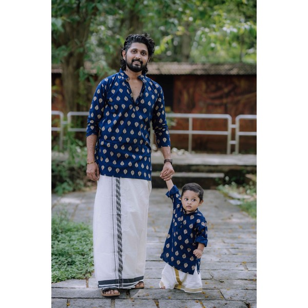 Cotton Khari Printed Festive Kurta For Men