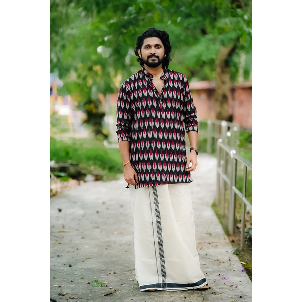 Cotton Ikat Regular Fit Kurta - image 2