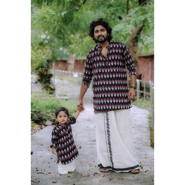 Cotton Ikat Regular Fit Kurta - image 1