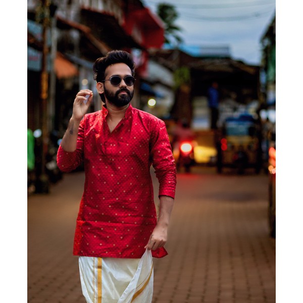 Elegant Silk Cotton Festive Kurta for Men – Classic & Comfortable - image 1