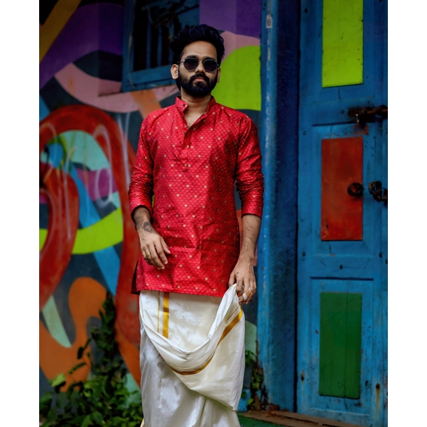 Elegant Silk Cotton Festive Kurta for Men – Classic & Comfortable - image 4