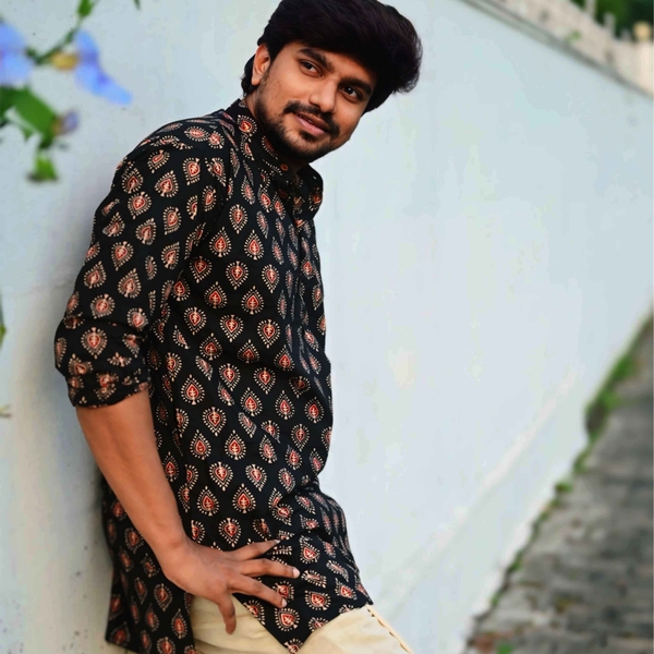Ajrakh Kurta For Men - image 3