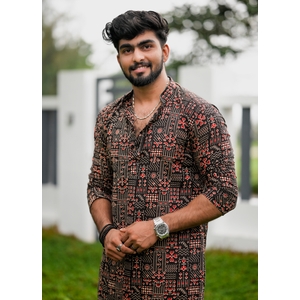 Ajrak Kurta Dhoti Set Combo For Men