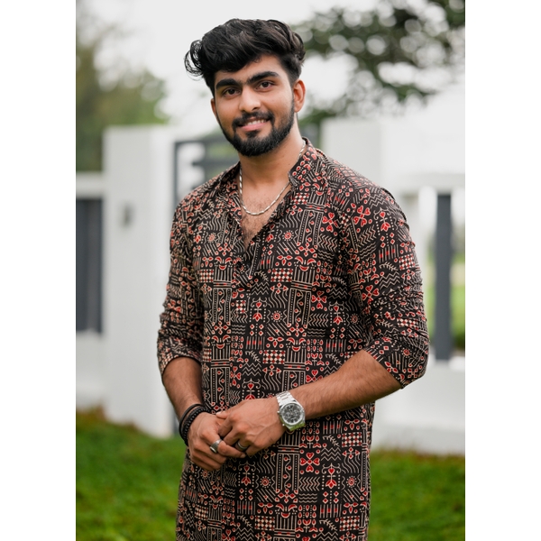 Ajrak Kurta Dhoti Set Combo For Men thumbnail 1