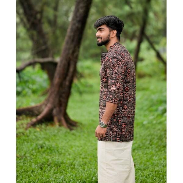 Ajrak Kurta Dhoti Set Combo For Men - image 3