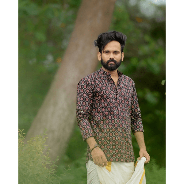 Ajrakh Printed Kurta For Men - image 3