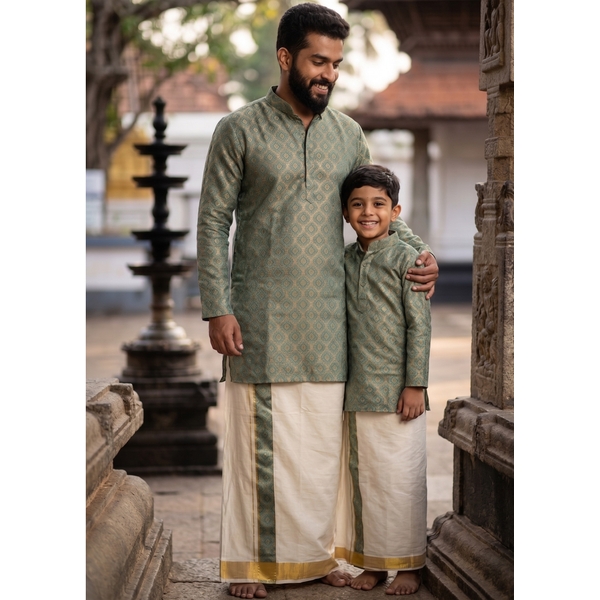 Ethnic Kurta Dothi Set For Men thumbnail 1