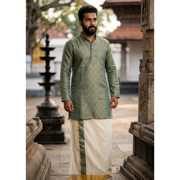 Ethnic Kurta Dothi Set For Men - image 2