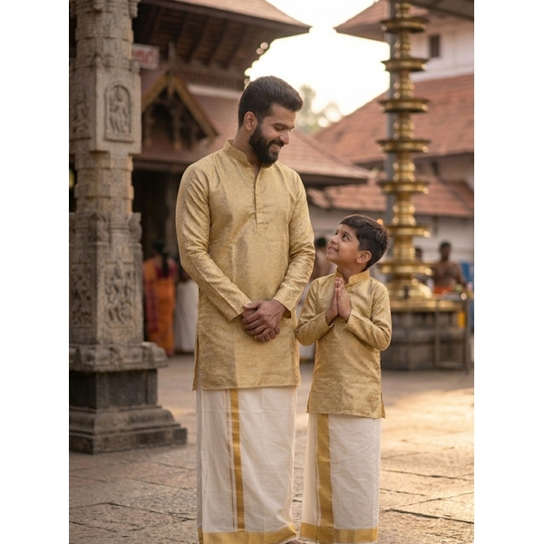 Ethnic Kurta Dothi Set For Men thumbnail 3