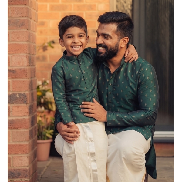 Festive Green Kurta For Men