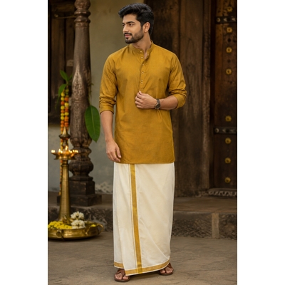 Mustard Gold Short Kurta