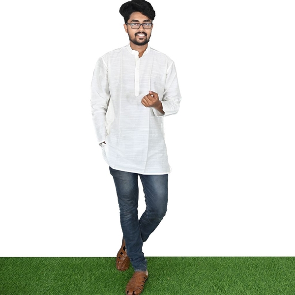 Regular Fit Short Kurta - image 3