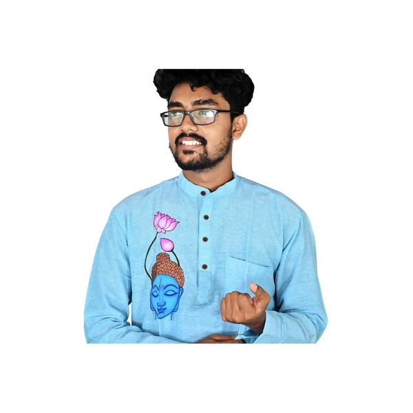 Mural painted kurta for men - image 2