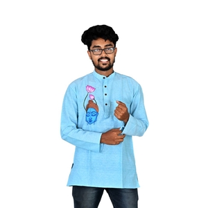 Mural painted kurta for men