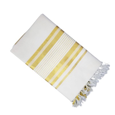 Kuthampully Handloom Kasavu Saree With Temple Border
