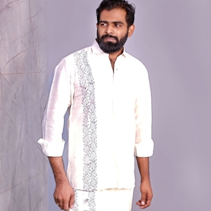 Floral Block Printed Ethnic Shirt