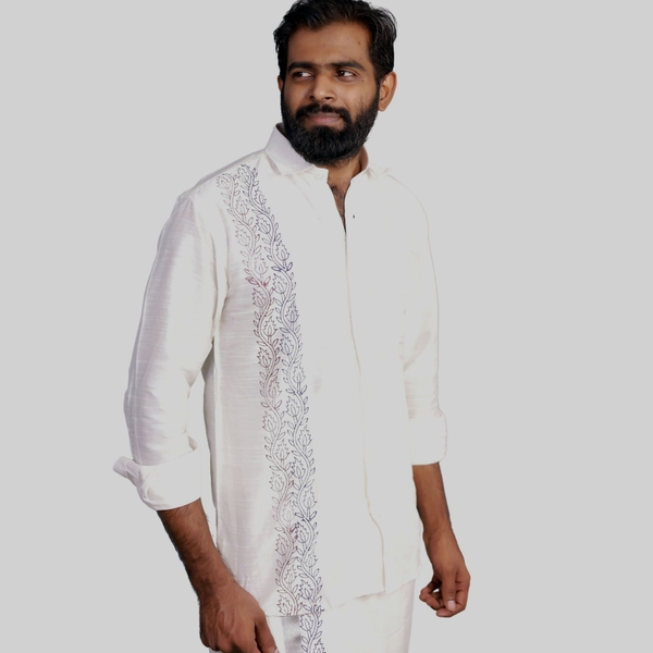 Floral Block Printed Ethnic Shirt thumbnail 3