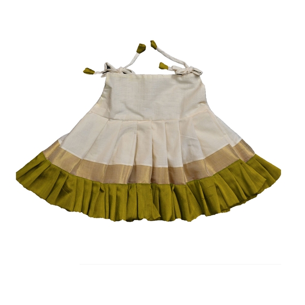 Best Seller Newborn Baby Girl Kasavu Dress thumbnail 2