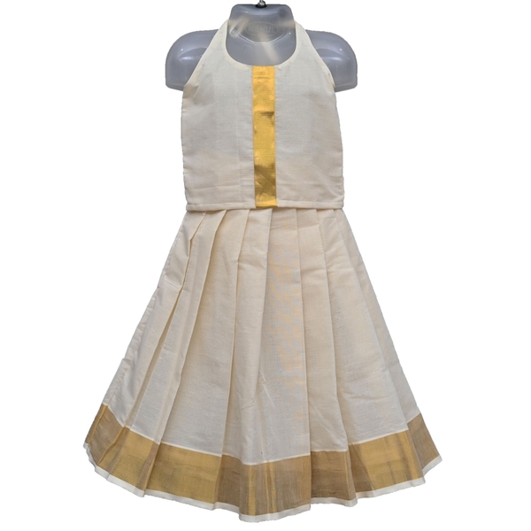 Newborn Baby Girl Kasavu Dress - image 1