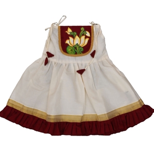 Newborn Baby Girl Soft Kasavu Dress