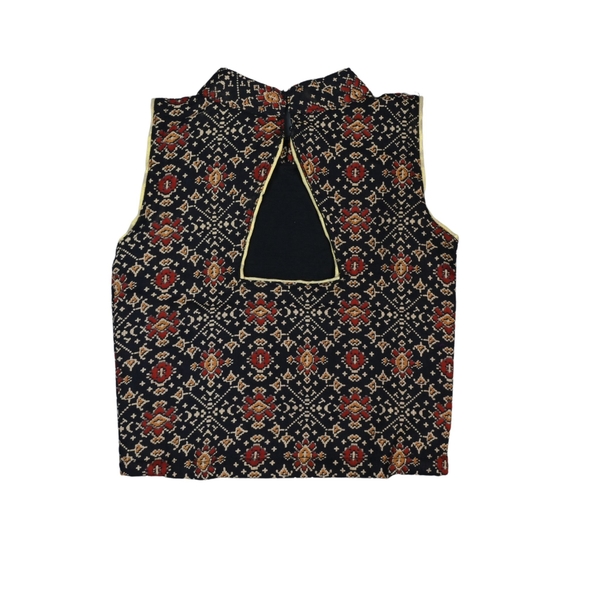 Special Halter Neck Cotton Kasavu Dress - image 3