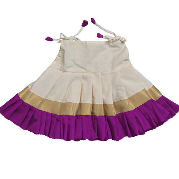 Newborn Baby Girl Soft Kasavu Dress - image 2