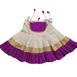 Newborn Baby Girl Soft Kasavu Dress