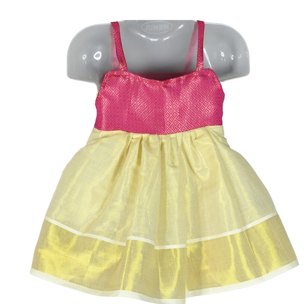 Baby Girl Kasavu Soft Dress thumbnail 2