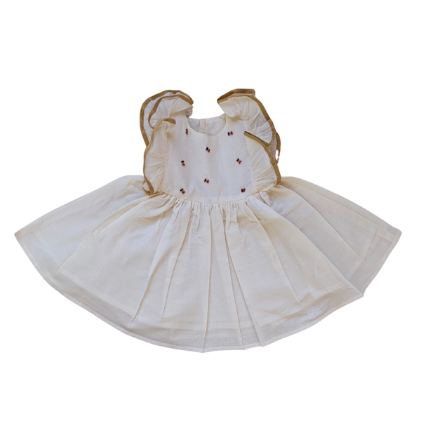 Little Girl Dress With Flutter Sleeves thumbnail 3