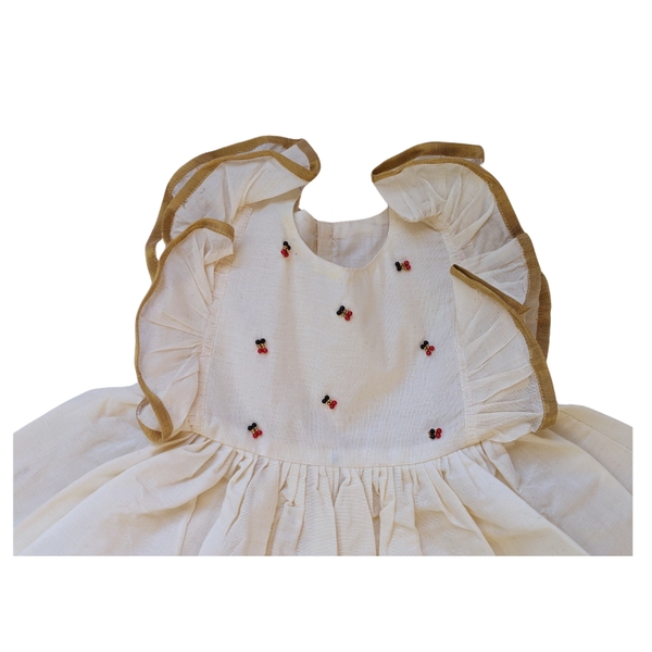 Little Girl Dress With Flutter Sleeves thumbnail 4