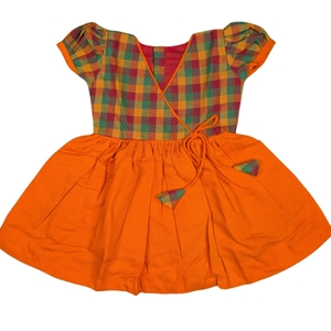 Multi-Color Checked Cotton Dress for Baby Girls – Lightweight & Stylish