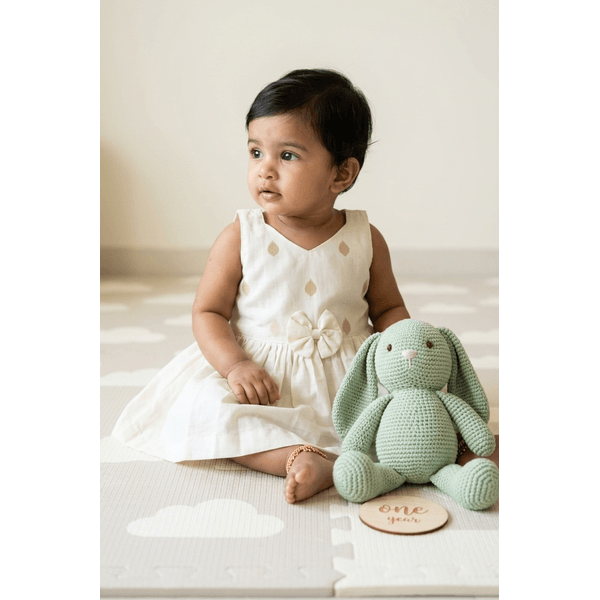 Kasavu Dress For Infant Girl