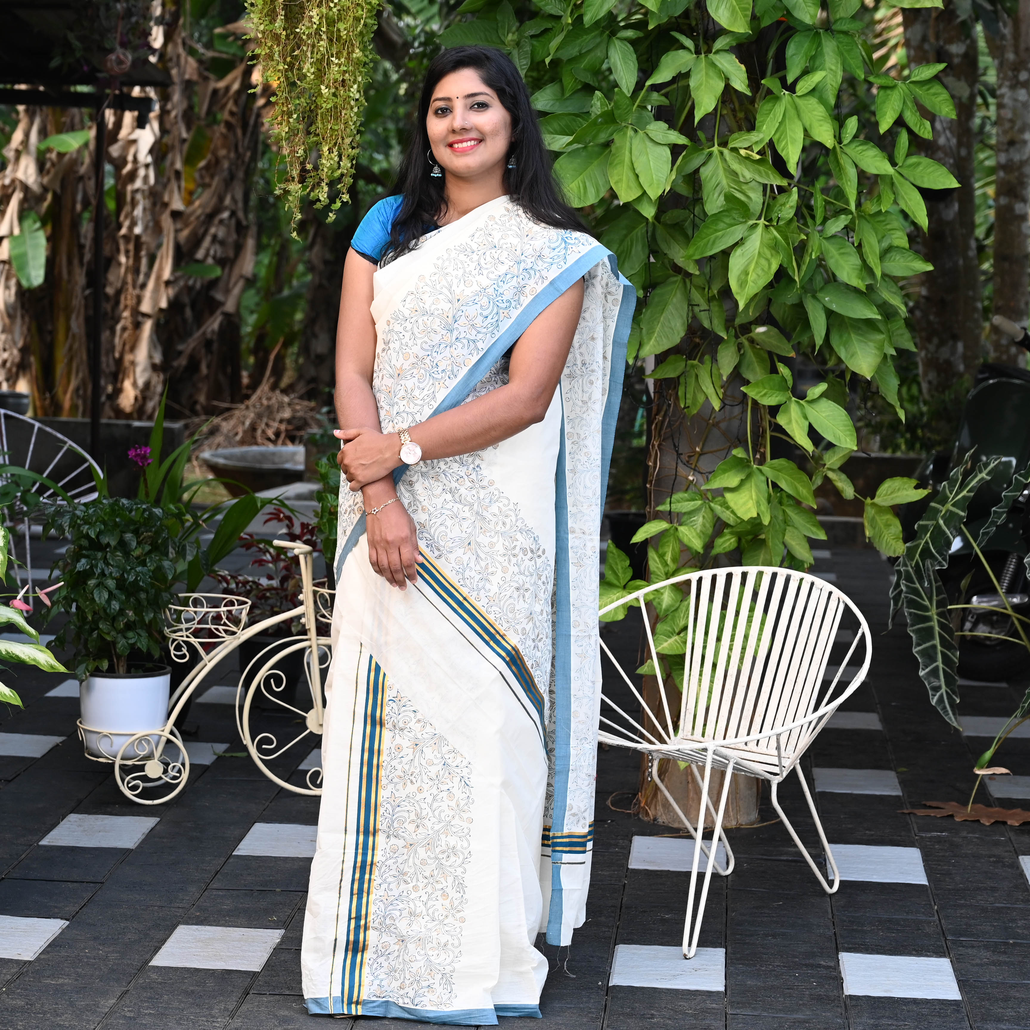 chinese dress ladies 2023 , Onam Special Kerala Style Designer Kurti for women-SAHE001SKB   www.soosi.co.in