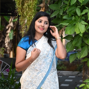 Hand Block Printed Kerala Kasavu Set Mundu