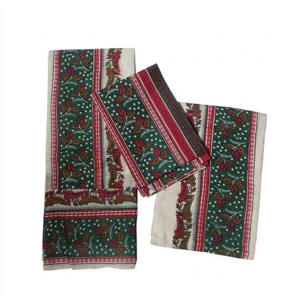 Cotton Set Mundu With Kalamkari Print Border thumbnail 2